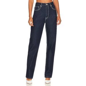 EB Denim High Rise Straight Jeans in Midnight 28”